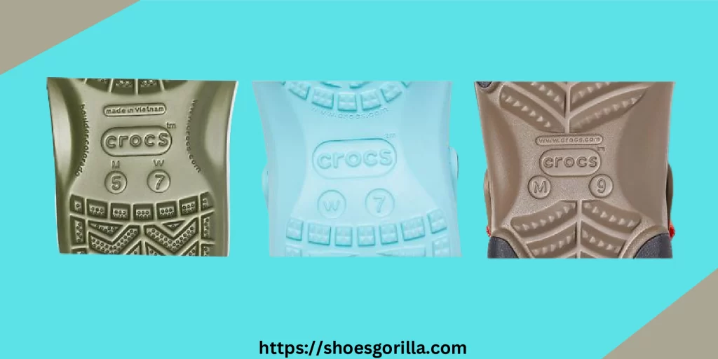 Why do Crocs have two sizes on the bottom?